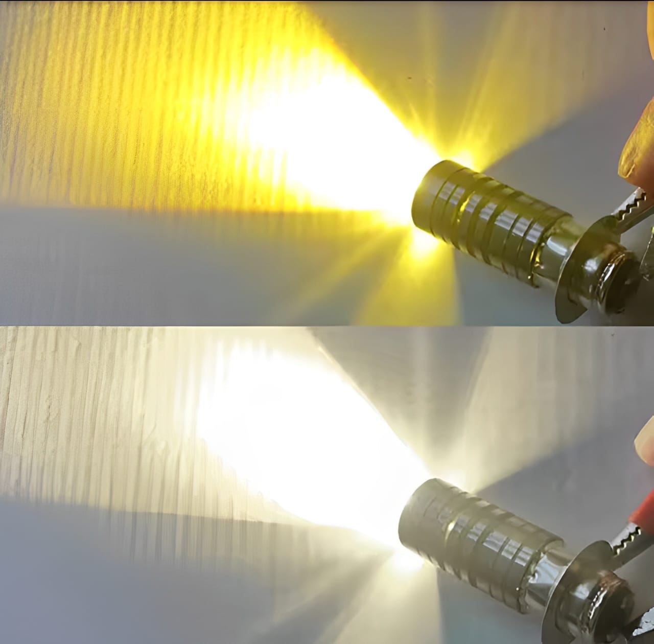 Bike LED Headlight Bulb - Motorcycle Fog light - Super bright With 2 functions white/yellow - Image 3