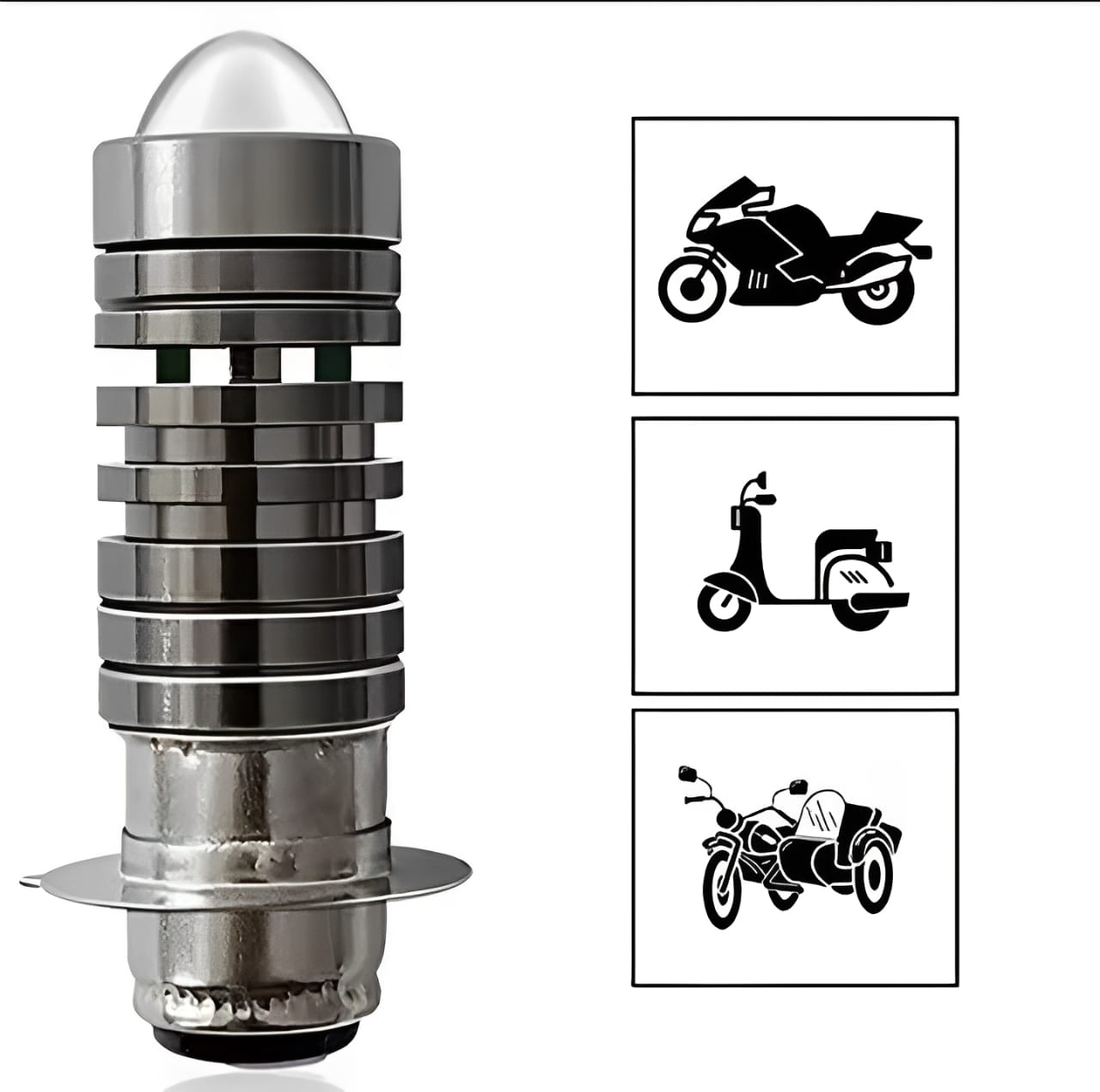 Bike LED Headlight Bulb - Motorcycle Fog light - Super bright With 2 functions white/yellow - Image 2