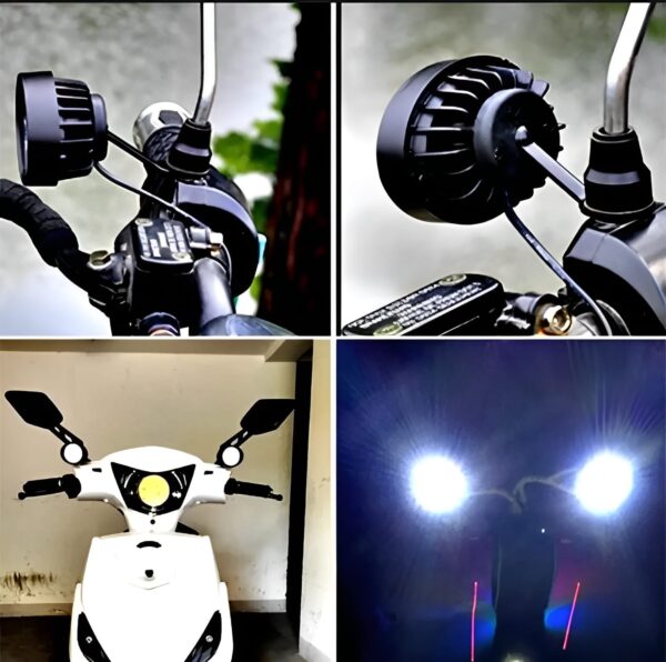 2 led plus button LED Headlight & Button Assist Lamp For Motorcycle Motorbike Bike Universal CD70 CG 125 & All - Image 3