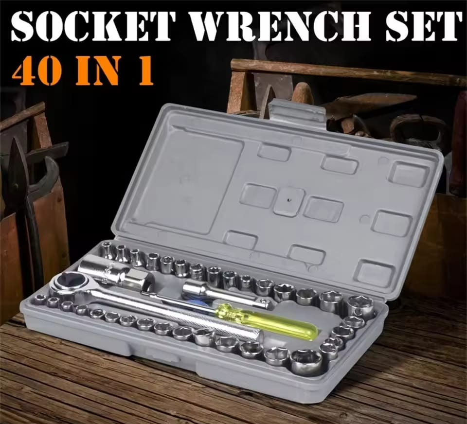40pcs Aiwa Socket Wrench  Tool Kit & Screwdriver And Socket Set