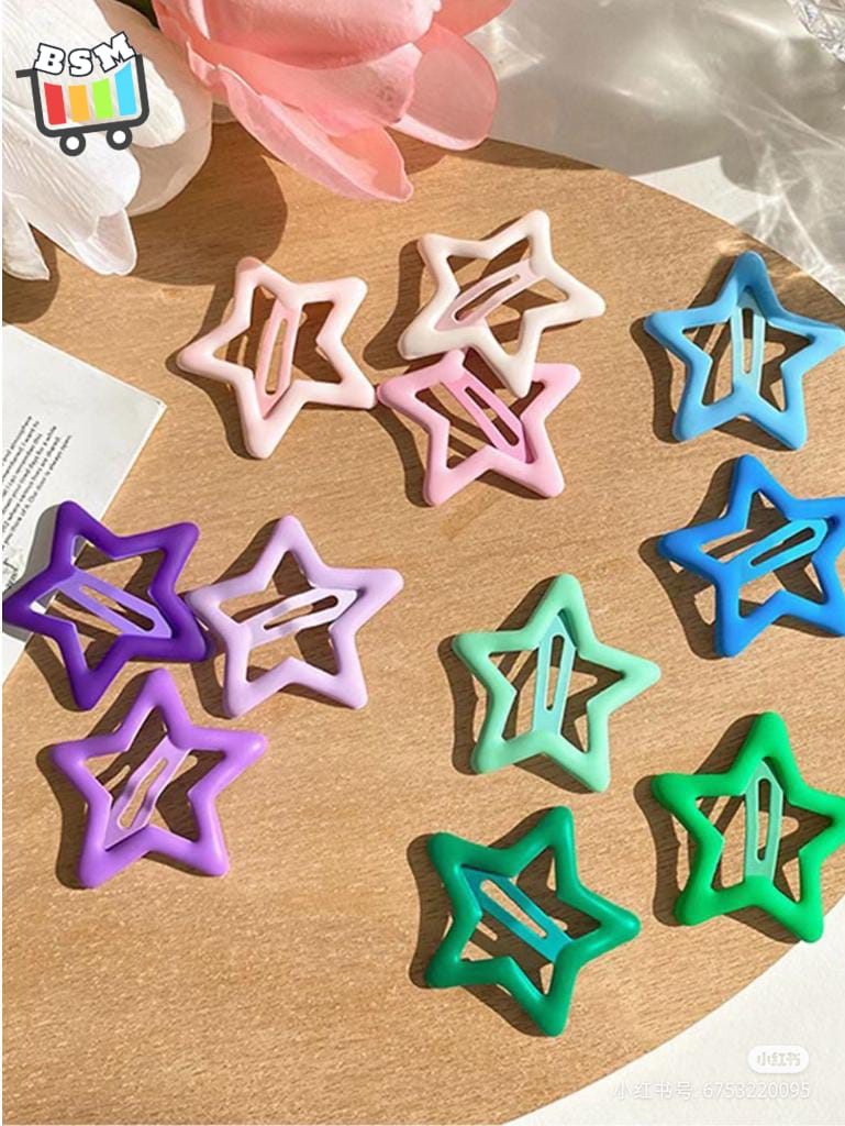 Pack Off 06  Star Design Girl Hair Clip | Hair Clip For Women | Best Quality Hair Clip ( Random Color ) - Image 13