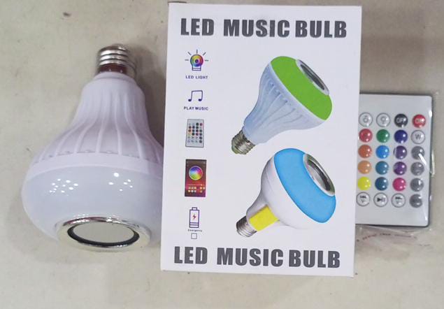 Smart LED Light Bulb with Built-in Bluetooth Speaker + Remote | Best Quality Bluetooth Speaker - Image 3