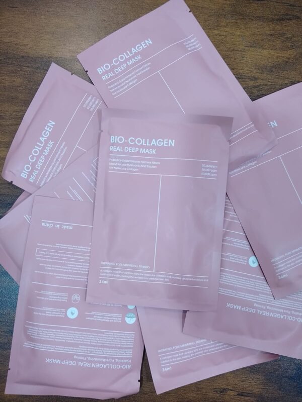 1 Pc Bio-Collagen Real Deep Mask, Hydrating Over Night, Facial Sheet Mask, Pore Minimising, Firming, Collagen Mask, Hydrating Overnight Skin Care Mask - Image 7