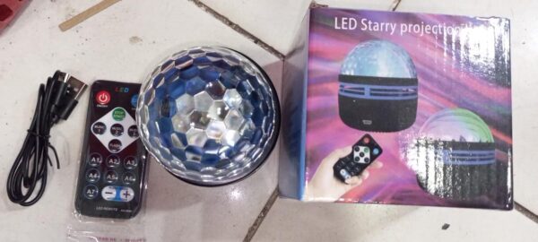 LED Starry Galaxy Projector Night Light Rotating Star Moon Lamp Bedroom Aurora Projector Light Atmosphere Decor Lamps Gift Light ( With Remote ) - Image 3