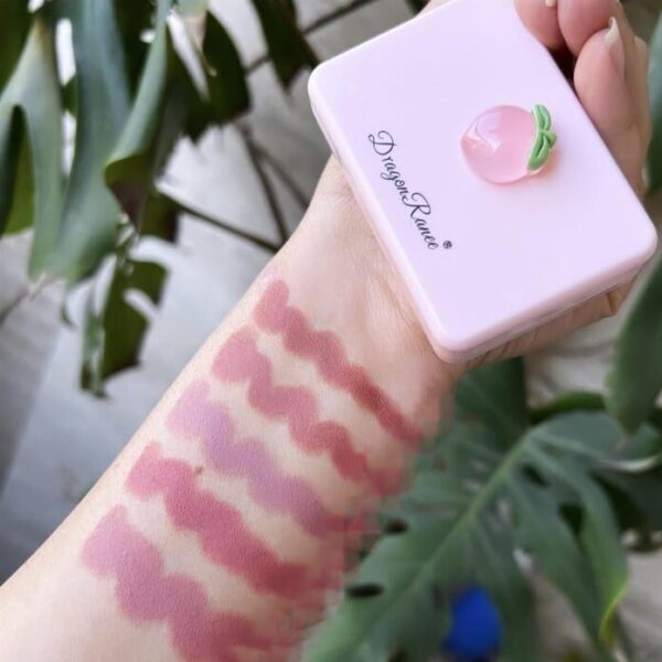 5 Pcs Dragon Ranee Peach Mini Lipstick Set | Long Lasting Makeup Waterproof Lipstick (Random Color) - Image 3