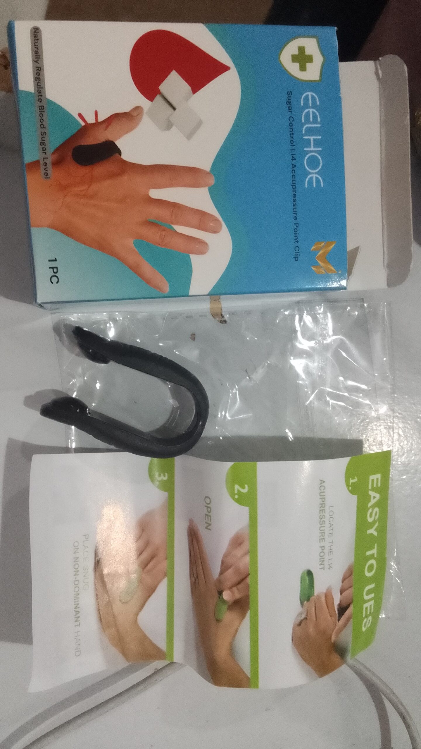 Sugar Control LI4 Acupressure Point Clip Wearable – Supporting Acupressure Relaxation, Stress Alleviation, Tension Relief and Headache Relief Hand Clip Migraine Pressure Point Clip - Image 4