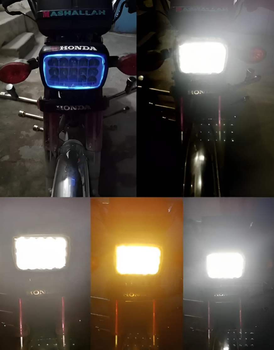 5 function Led head light | 15 led fog bike headlight beam for cg 125 and all 70cc bikes | Best Quality Headlight - Image 4