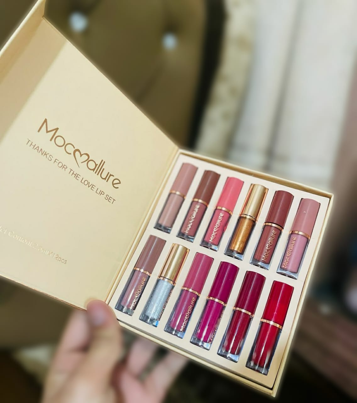 12 Pcs Mocallure Transparent Clear Lip Gloss | High Pigment Lipgloss Set | Best Quality Lipgloss Set - Image 2