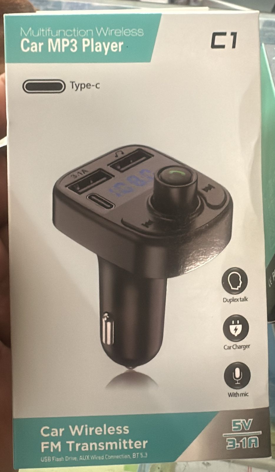 C1 - Car Mp3 Player | Car Wireless FM Transmitter | Car Mp3 Modulator | Car Accessories ( Random Color ) - Image 3