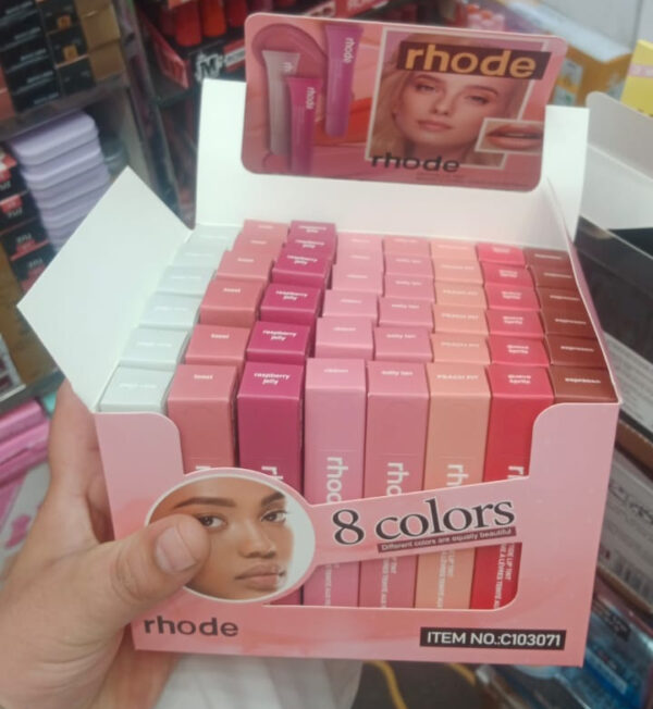8 Colors Rhode Lip Care Series | Tinted Lip Balm | Lasting Moisturizing Blushes | Hydrated Lip Gel Oil | Pout Lips Long-acting Lip Treatment - Image 3