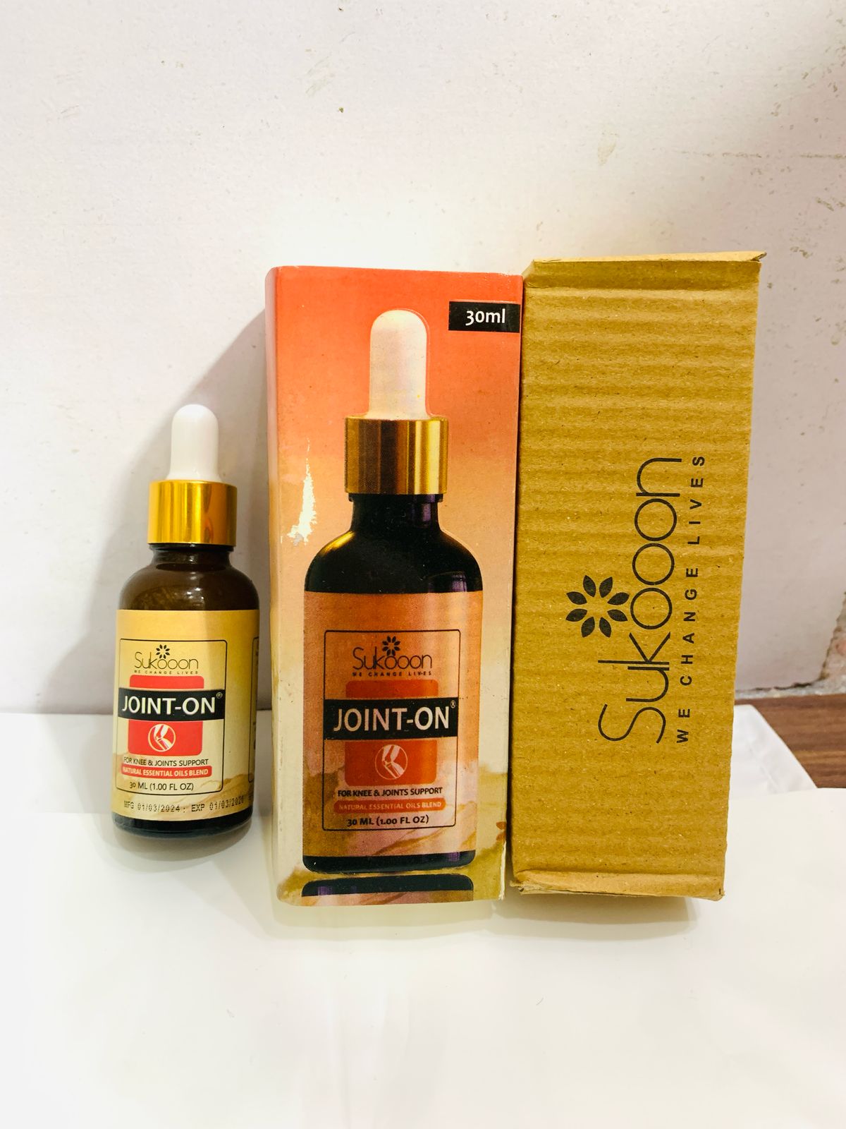 Sukoon Joint On Essential Oil Blend For Pain In Joints, Back Pain, Arthritis Pain, Knee Pain, Tennis Elbow, Strains And Sprains - 30ml - Image 3