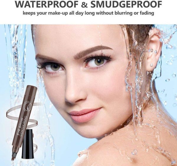 Natural Long Lasting Eyebrow Pen Waterproof Fork Tip Eyebrow Tattoo Pencil Women Eye Cosmetic Beauty Makeup | Eyebrow Marker Pen - Image 3