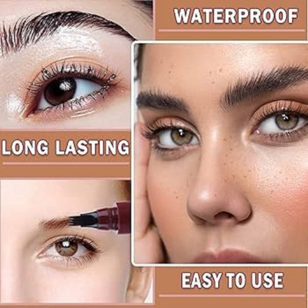 Natural Long Lasting Eyebrow Pen Waterproof Fork Tip Eyebrow Tattoo Pencil Women Eye Cosmetic Beauty Makeup | Eyebrow Marker Pen - Image 5