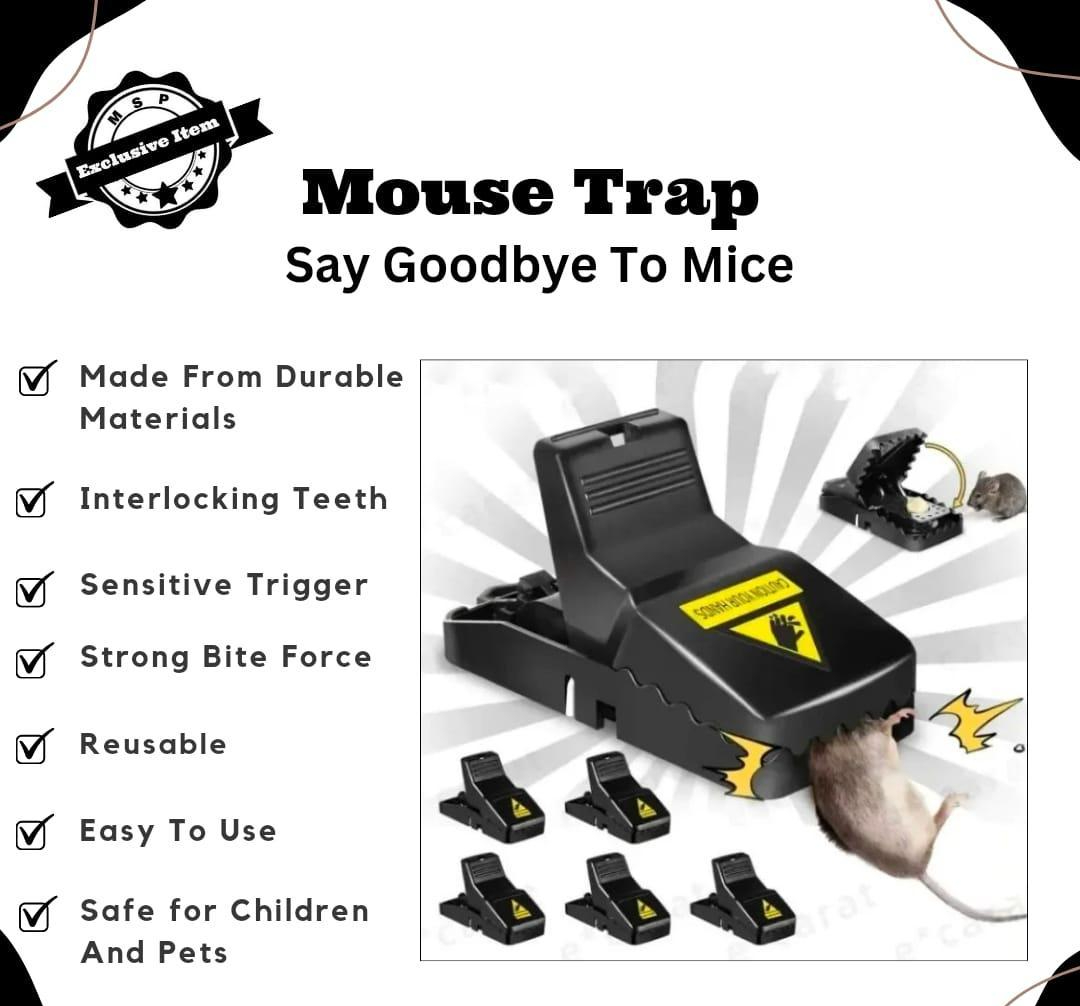 Heavy Duty Plastic Mouse Trap | Reusable Mouse Catcher | Best Quality Mouse Trap - Trap For Mouse - Image 3