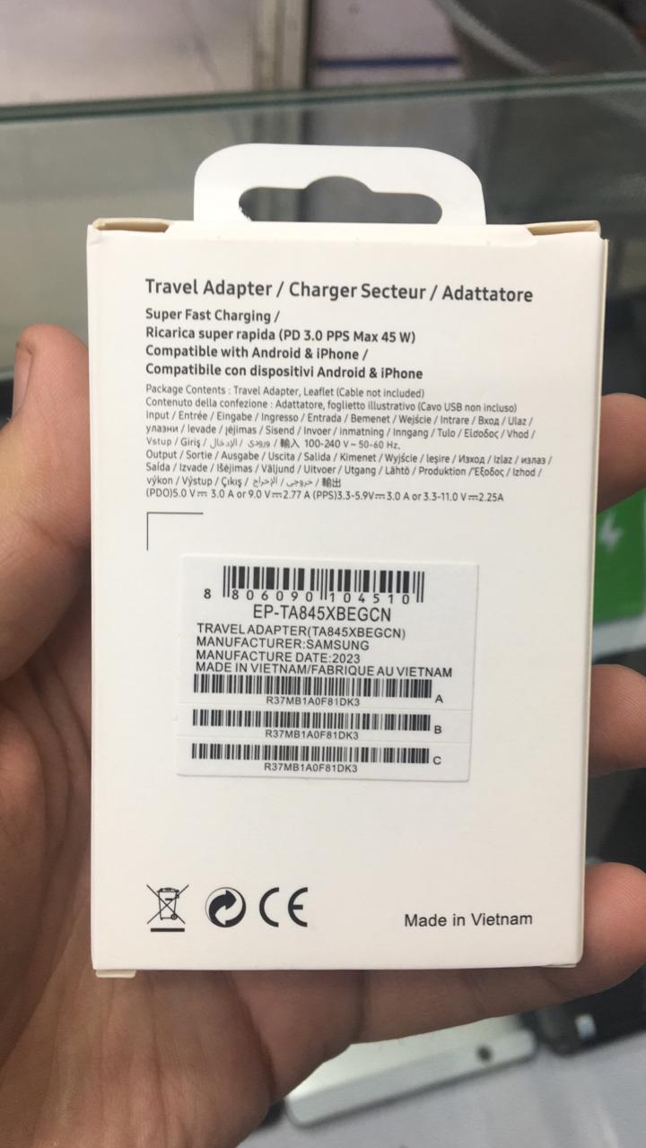 Original Samsung 45w Super Fast Charger With Type C | Best Quality Samsung Fast Charger - Samsung 45w PD Adapter - Image 3