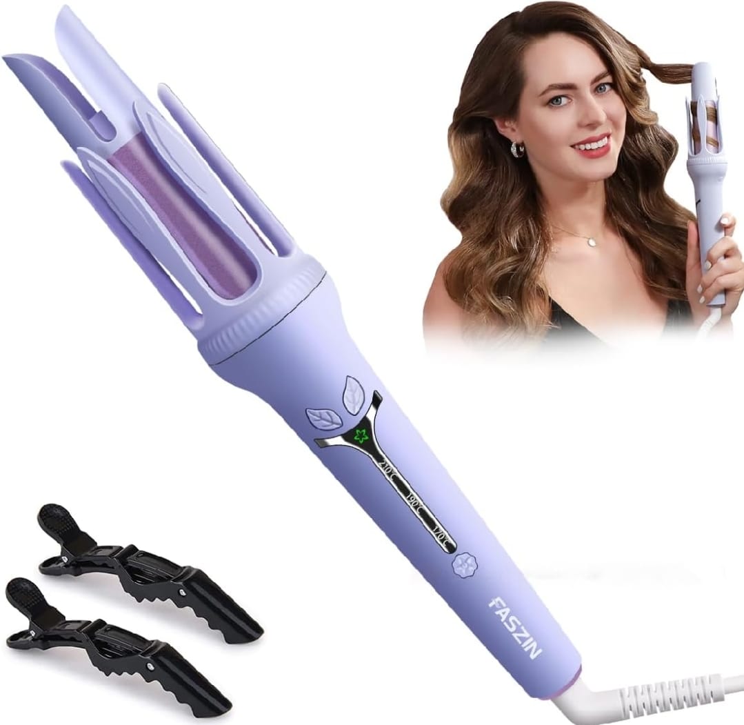 Hair Curler, 32mm Automatic Curling Iron, 3 Adjustable Temperatures And 2 Timer Reminders, Automatic Curling Iron For Long Hair, Double Anti-Scald Function, Australian Specification Plug, Suitable For Everyone ( Random Color )