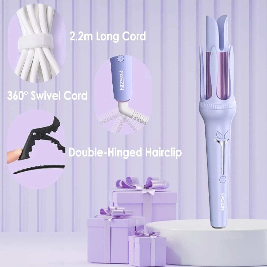 Hair Curler, 32mm Automatic Curling Iron, 3 Adjustable Temperatures And 2 Timer Reminders, Automatic Curling Iron For Long Hair, Double Anti-Scald Function, Australian Specification Plug, Suitable For Everyone ( Random Color ) - Image 6