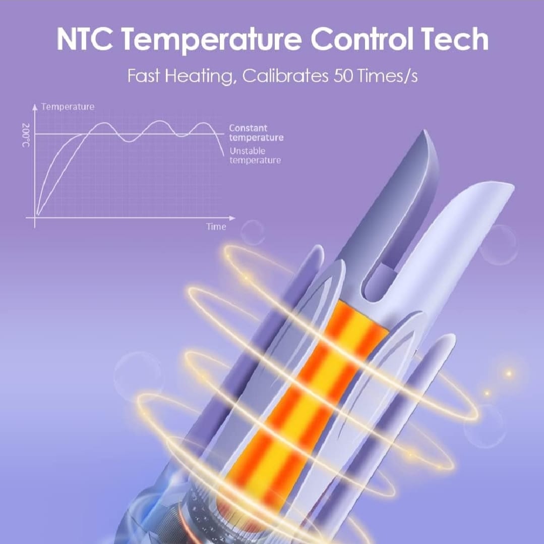 Hair Curler, 32mm Automatic Curling Iron, 3 Adjustable Temperatures And 2 Timer Reminders, Automatic Curling Iron For Long Hair, Double Anti-Scald Function, Australian Specification Plug, Suitable For Everyone ( Random Color ) - Image 9