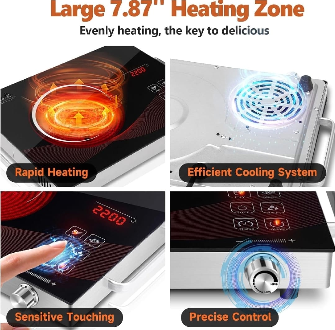 Ancher Plus SV-605 Infrared Cooker & Hot Plate – Multifunction & Digital Display – 3500W | Best Quality Cooker Digital Display ( Random Color ) - Image 9