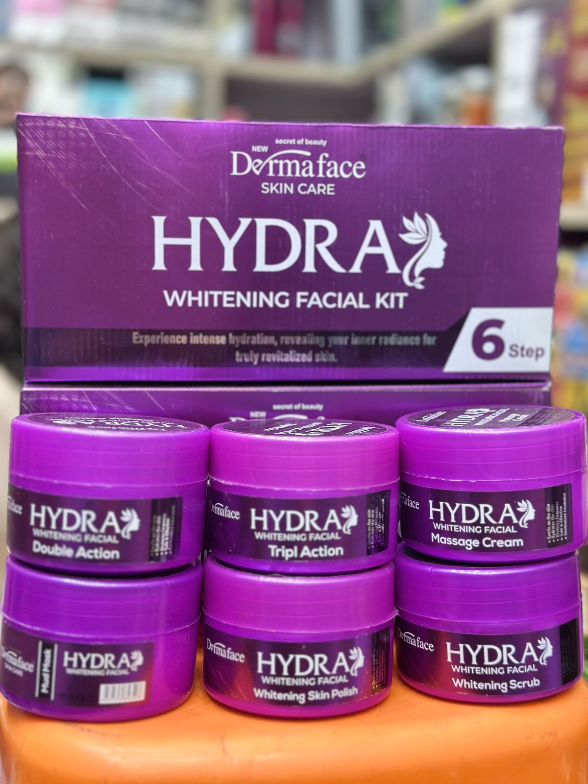 Derma Face Hydra Whitening Facial Kit 6 steps Whitening And Glowing Facial Kit 300ml - Image 2
