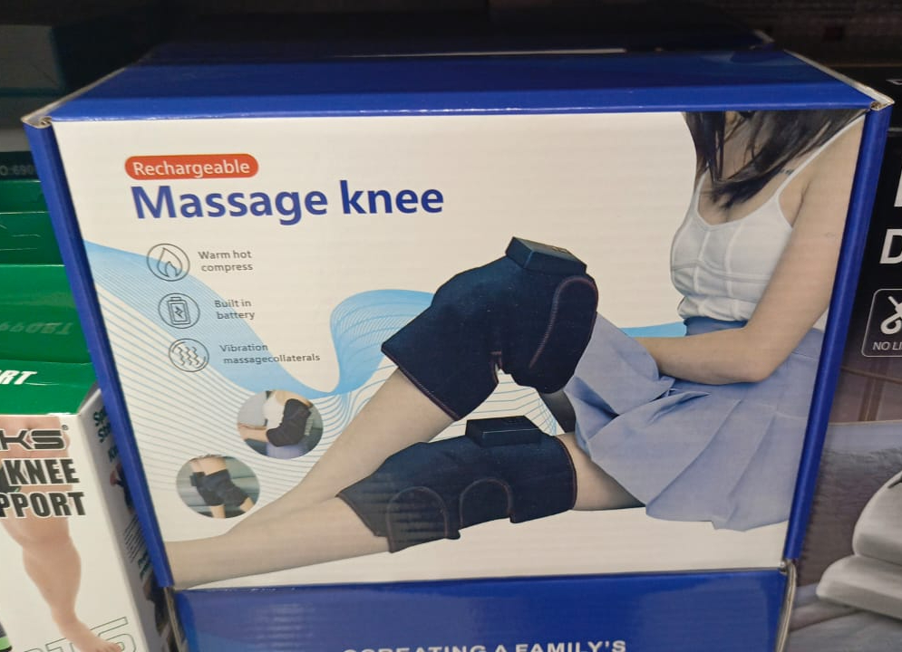 knee massager chargeable | Stress Relief Vibration Knee, Arm, Leg Massager Rechargeable Heating Pad, for Knee Pain Relief - Image 2