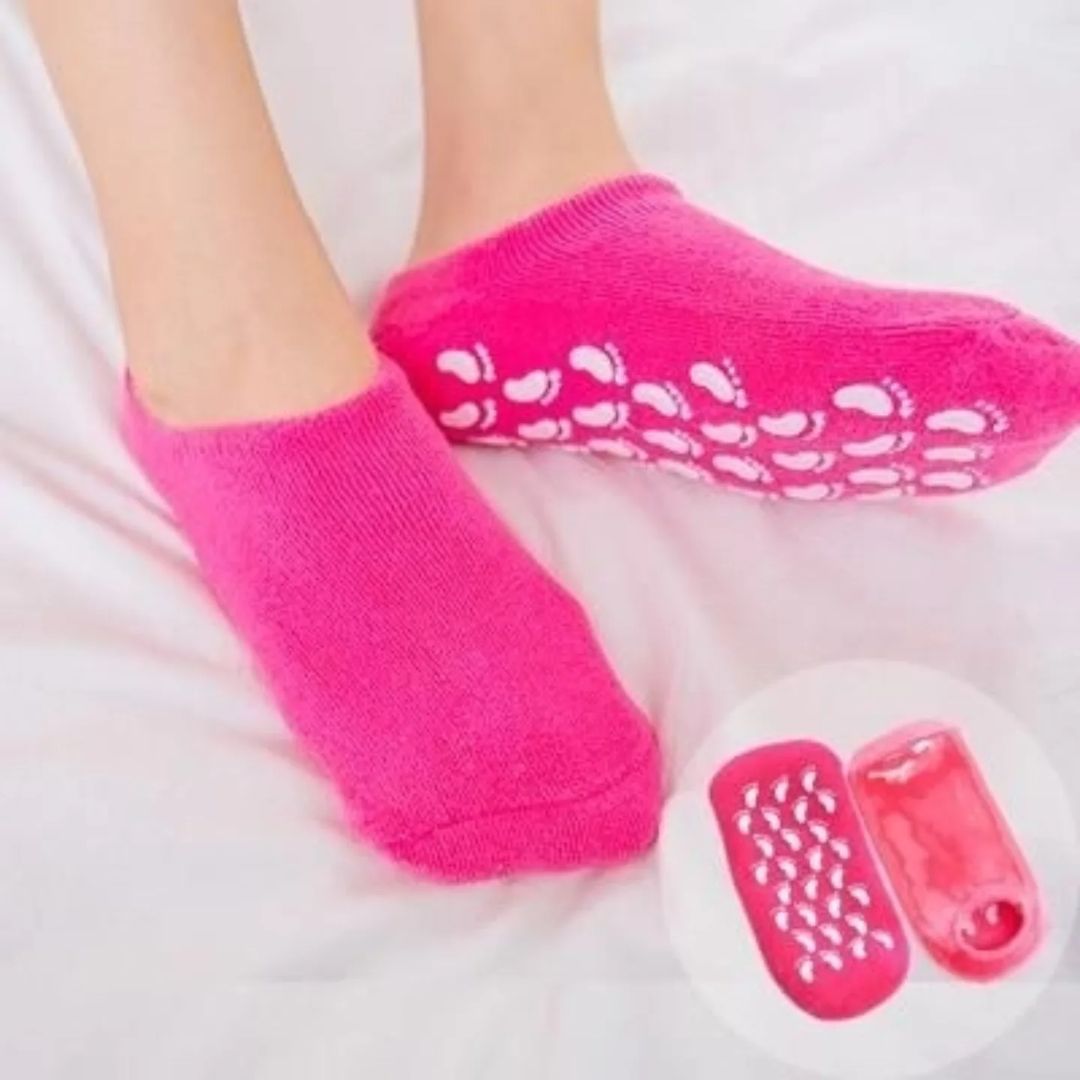 Spa Gel Socks, Ultra Soft Silicone Full Foot/Heel Protection Socks - Image 12
