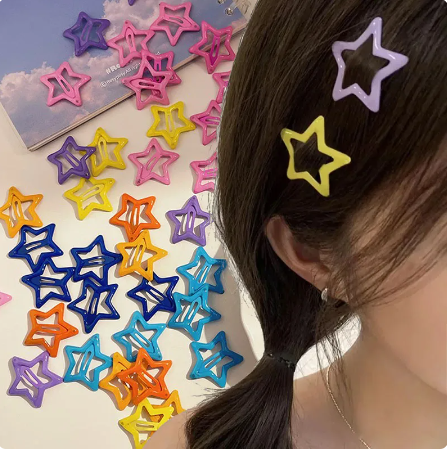 Pack Off 06  Star Design Girl Hair Clip | Hair Clip For Women | Best Quality Hair Clip ( Random Color ) - Image 16