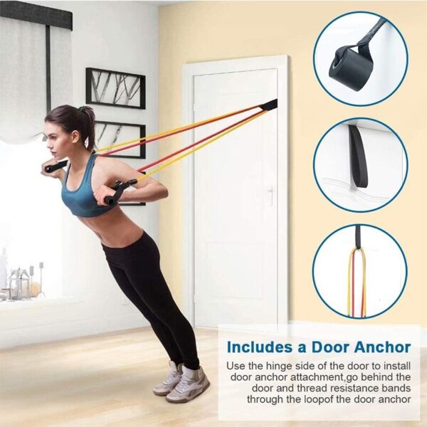Power Exercise Resistance Band Set 5 in 1 Fitness Band Equipment for Men and Women - Image 5