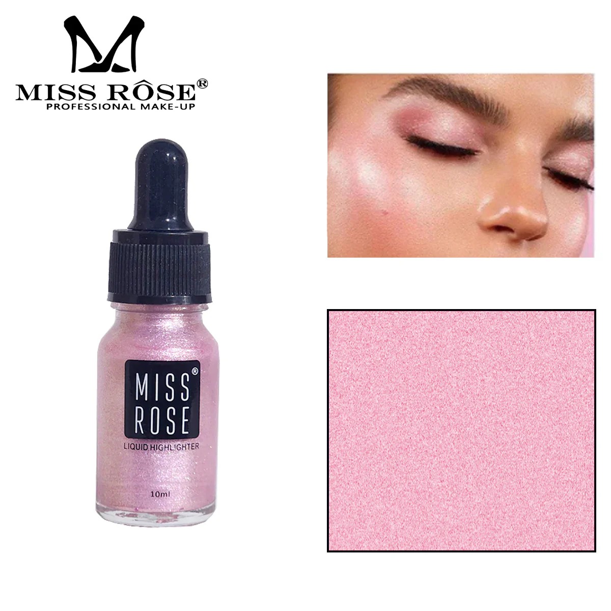 1 Piece Miss Rose High Beam Liquid Highlighter – Radiance in Every Drop! 10ml - Image 5