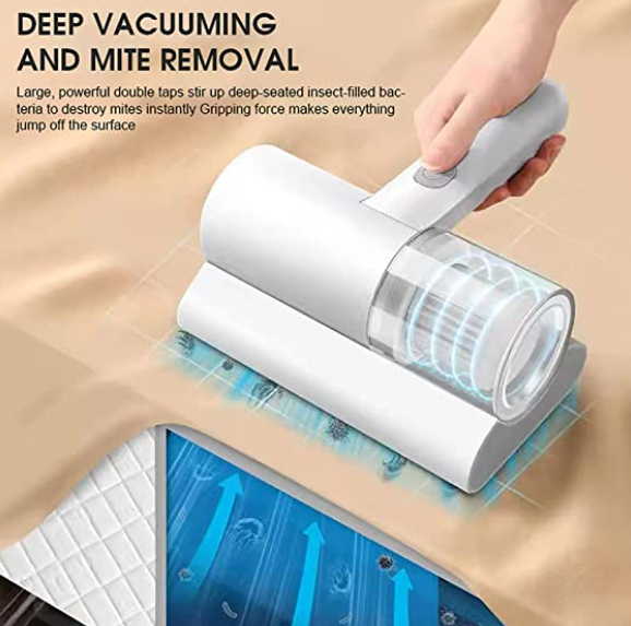 Portable Household Electric Mite Removal | Vacuum Cleaner | Bed Vacuum Cleaner, Mattress Vacuum Cleaner Powerful Suction | Handheld Couch Cleaner Machine Deep Cleaner for Bed Cleaning - Image 2