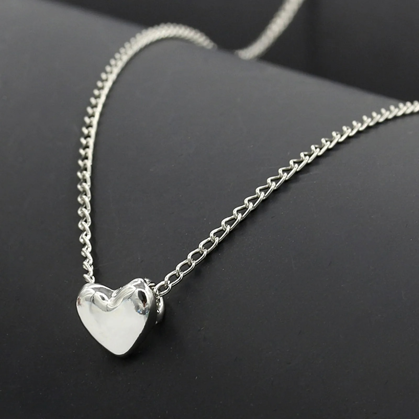 Stainless Steel Heart Shape Necklace |  Love Heart Pendant Necklace | Girls & Women Fashion - Image 10