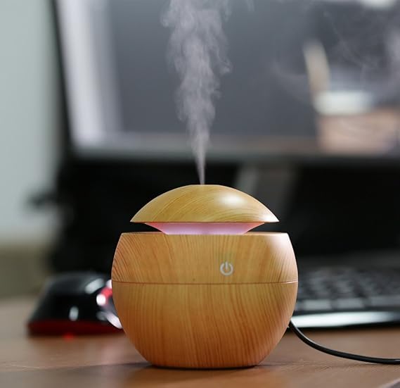 Essential Oil Diffuser Aroma Air wood Humidifier with Colorful Change mist maker for home (random color) - Image 8