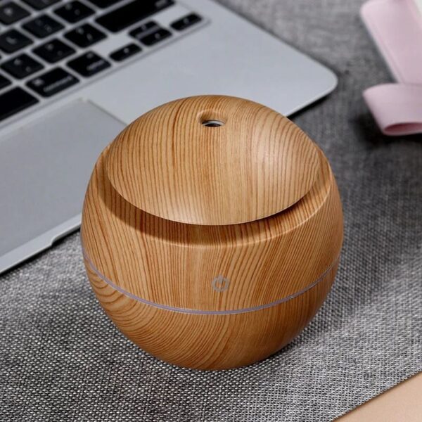 Essential Oil Diffuser Aroma Air wood Humidifier with Colorful Change mist maker for home (random color) - Image 7