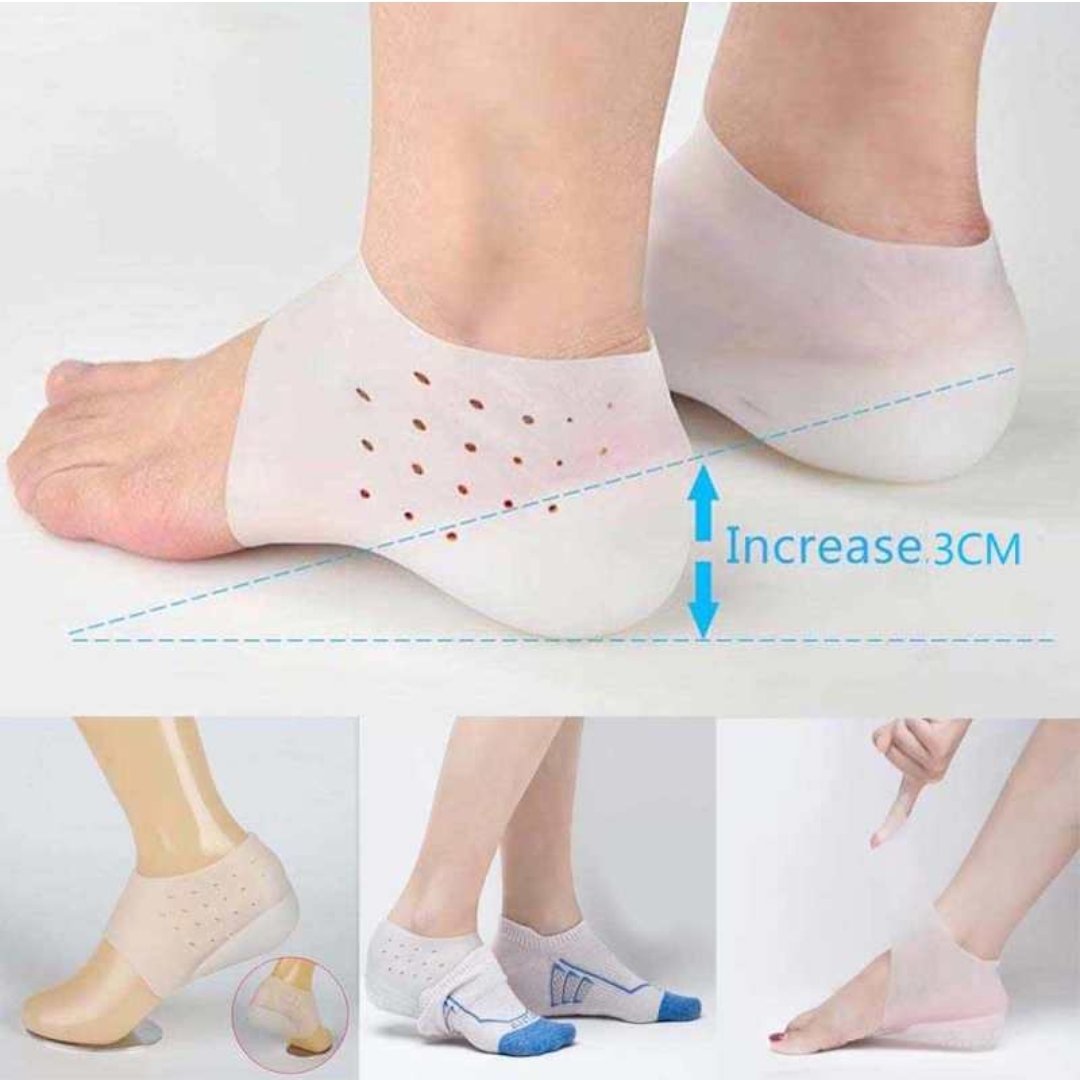Concealed Footbed Enhancers Invisible Height Increase Soft Silicone Heel Insoles Wearable Heel Cushion Inserts - Image 3