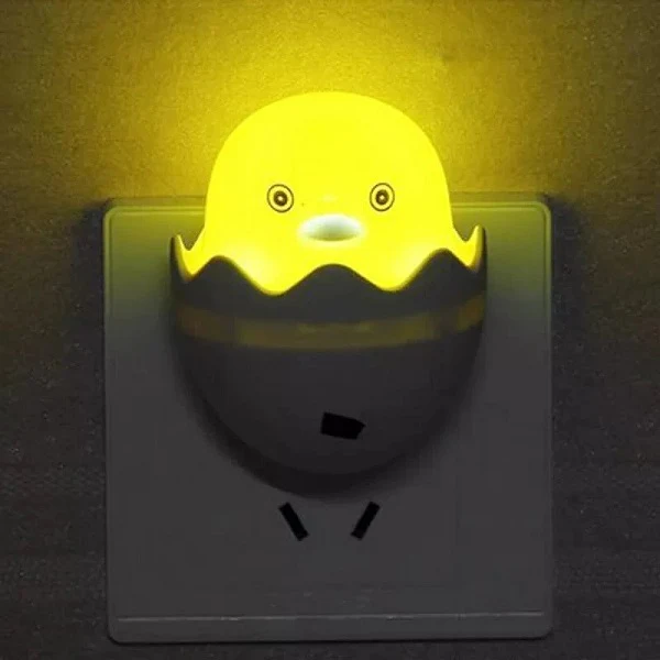 Automatic Little Yellow Duck Night Light | Yellow Duck With Egg Shape Led Night Lamp - Image 3