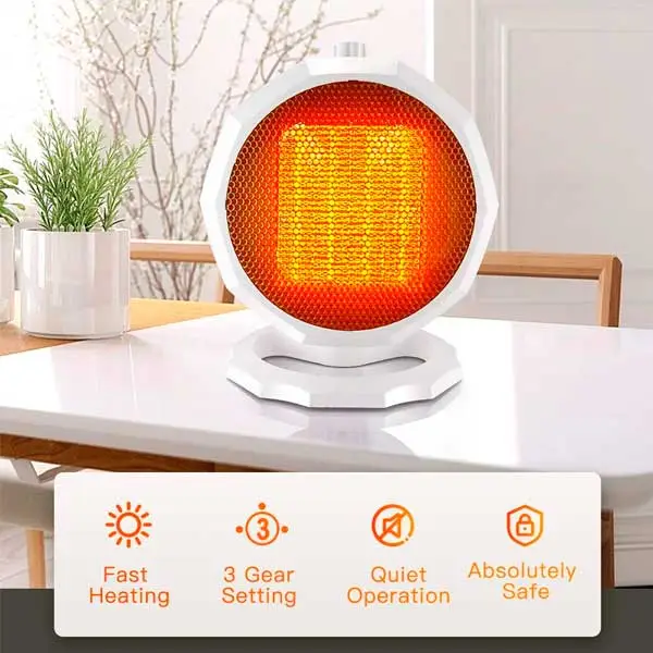 Miniature heater model WG-089..  Flexible 1800W Portable Electric Heater Fan Winter Warm Hot Fan Home Office Winter Warmer(random color ) - Image 4