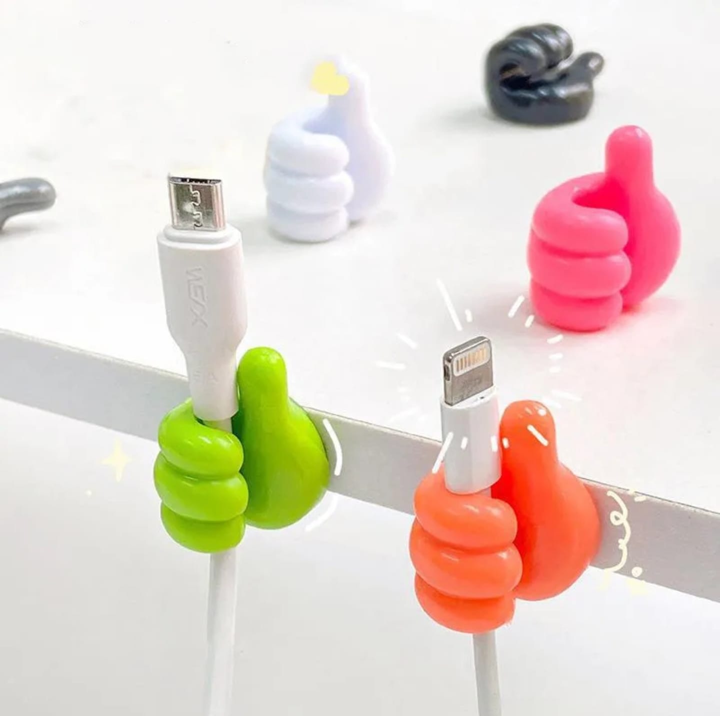 PACK OFF 10 Thumb Wall Hook Wall Decoration Hook Creative Silicone Thumb Key Hanger Hooks(random color) - Image 10
