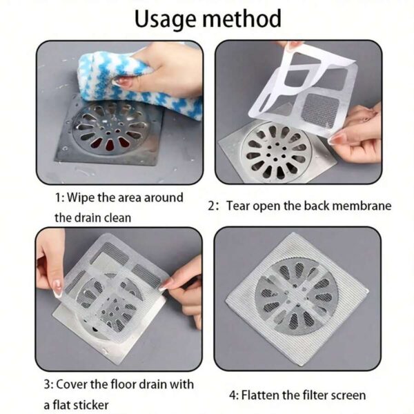 (pack Of 10) Multifunctional Net Sticker Drainer Net For Bathroom - Kitchen Etc | Window Screen Repair Patches For Door Window - Image 14