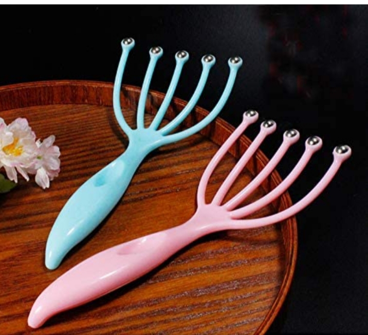 Head Massager Comb Exercise balls Roller Scalp Hand Held Scalp Reduce Stress Fatigue Relax Blood Circulation  (random color) - Image 5