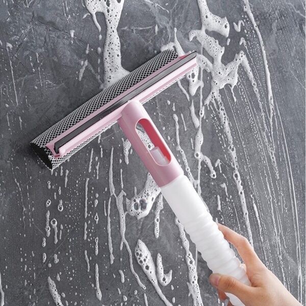 3 in 1 Spray, Sponge and Wipe Multifunctional Glass Cleaning Brush Wiper for Car, Bathrooms, Kitchens, and Living Rooms (random color) - Image 4