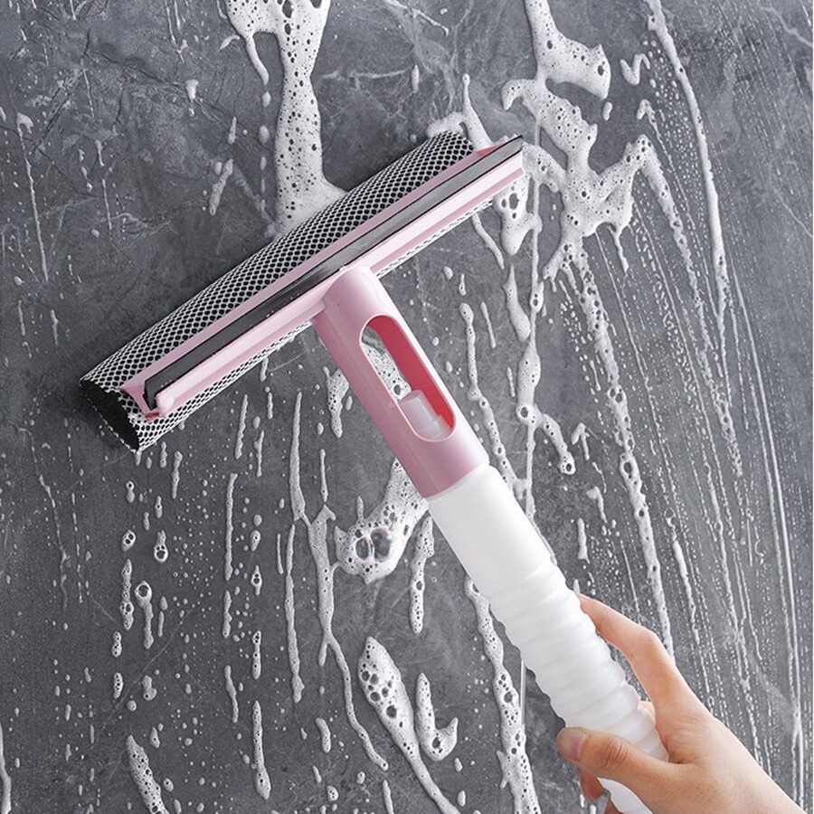 3 in 1 Spray, Sponge and Wipe Multifunctional Glass Cleaning Brush Wiper for Car, Bathrooms, Kitchens, and Living Rooms (random color) - Image 4