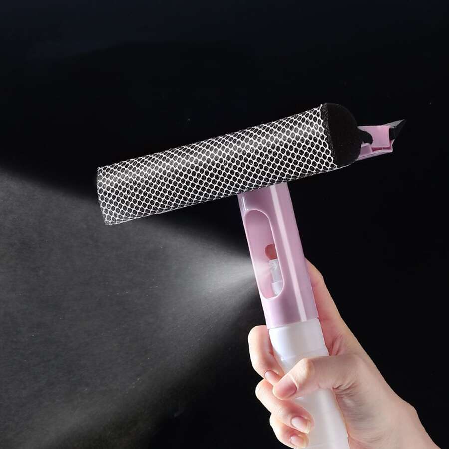 3 in 1 Spray, Sponge and Wipe Multifunctional Glass Cleaning Brush Wiper for Car, Bathrooms, Kitchens, and Living Rooms (random color) - Image 3