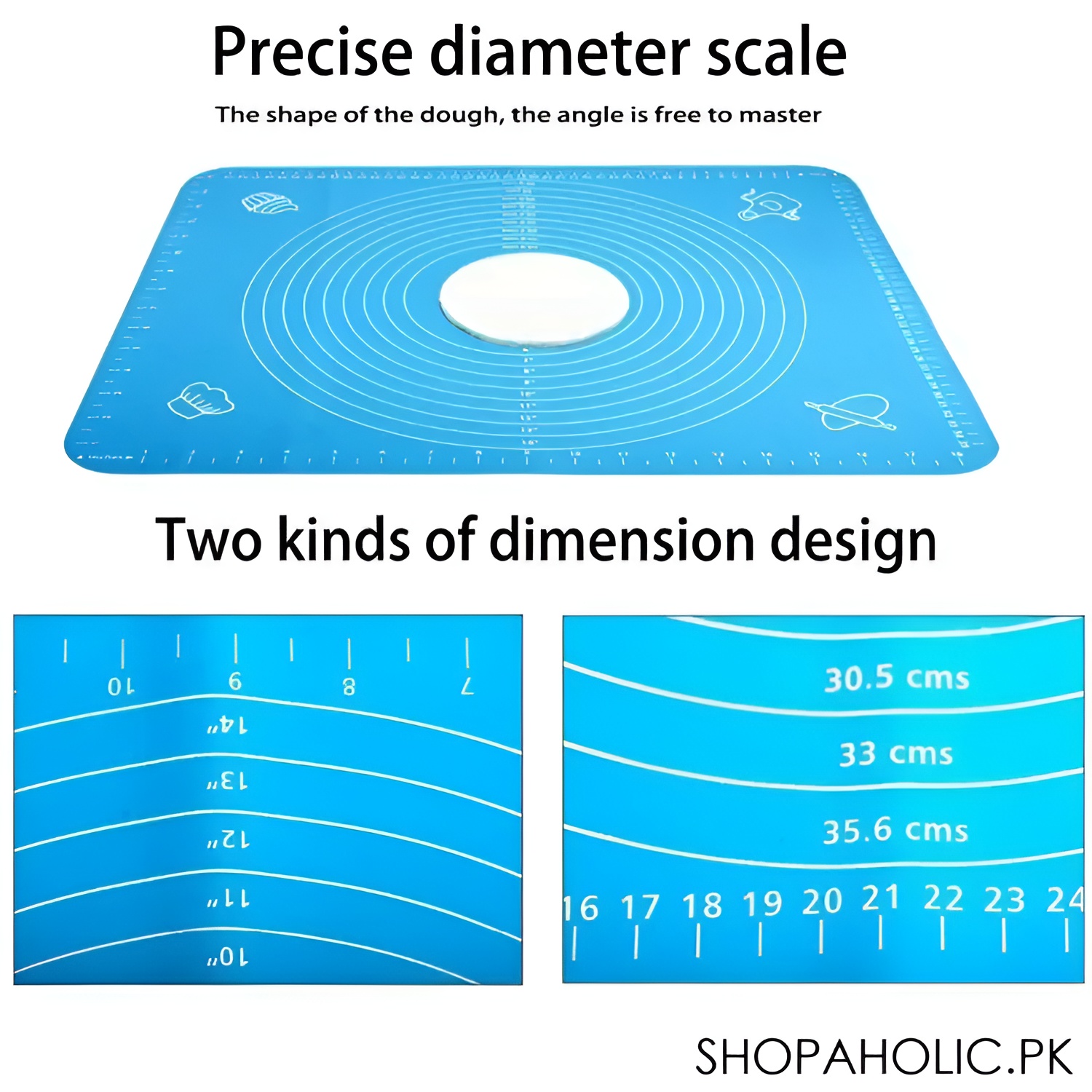 Silicone Baking Mat With Measurements Heat Resistant Cookie Sheet Oven Liner | Non Stick Flour Rolling Mat | Baking Mat Kneading Dough Pad (Random Color) - Image 11