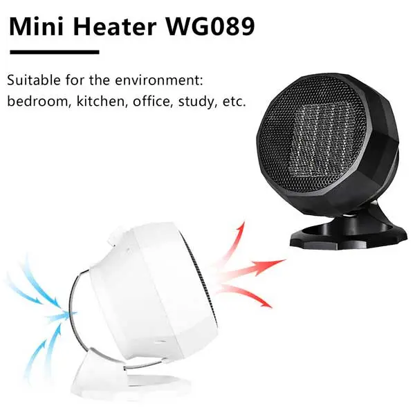 Miniature heater model WG-089..  Flexible 1800W Portable Electric Heater Fan Winter Warm Hot Fan Home Office Winter Warmer(random color ) - Image 6