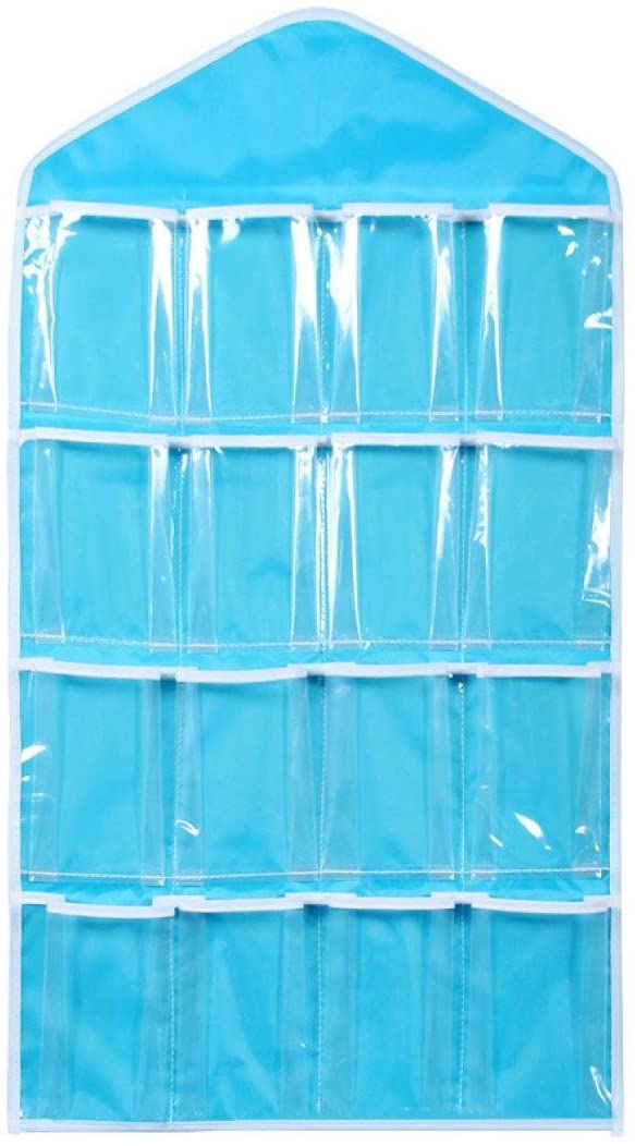 (NW000191) Hanging Organizer, Gotd  Pockets Clear Hanging Bag Rack Hanger Storage Organizer (random color) - Image 2