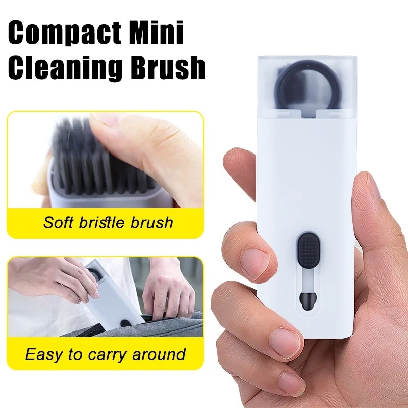 7 In 1 Kit Scalable Keyboard Cleaner Brush Earphone Cleaning Pen Cleaner Multifunction cleaning brush (random colors) - Image 23