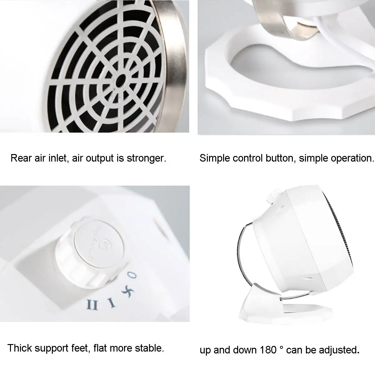Miniature heater model WG-089..  Flexible 1800W Portable Electric Heater Fan Winter Warm Hot Fan Home Office Winter Warmer(random color ) - Image 2