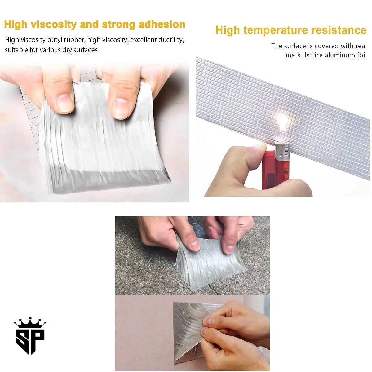 Aluminum Foil Tape  Waterproof Leakage  Strong Self-Adhesive Repair , Window Sill Gap, Pipe Rupture, Surface Crack, Home Renovation - Image 8