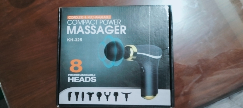 Compact Power Massage with 8 Interchangeable Heads, Cordless & Rechargeable Massager for Deep Tissue Muscle Relaxation KH-325.(random color) - Image 3