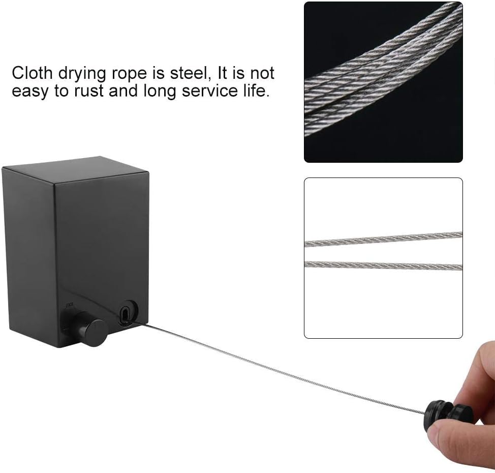 (NW000301) Wall Mounted Drying String Retractable Clothesline Heavy Duty Rope 4.2M - Image 5